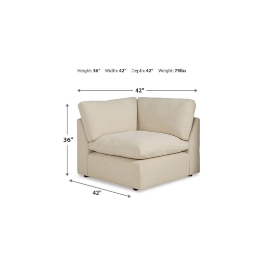 Elyza Modular Wedge Piece in Linen