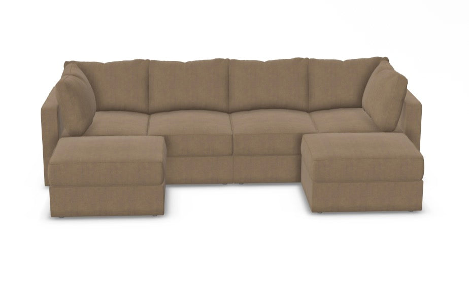 Lovesac Taupe Combed Chenille