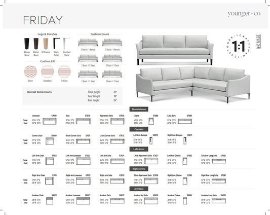 Younger Furniture Friday Sectional Collection