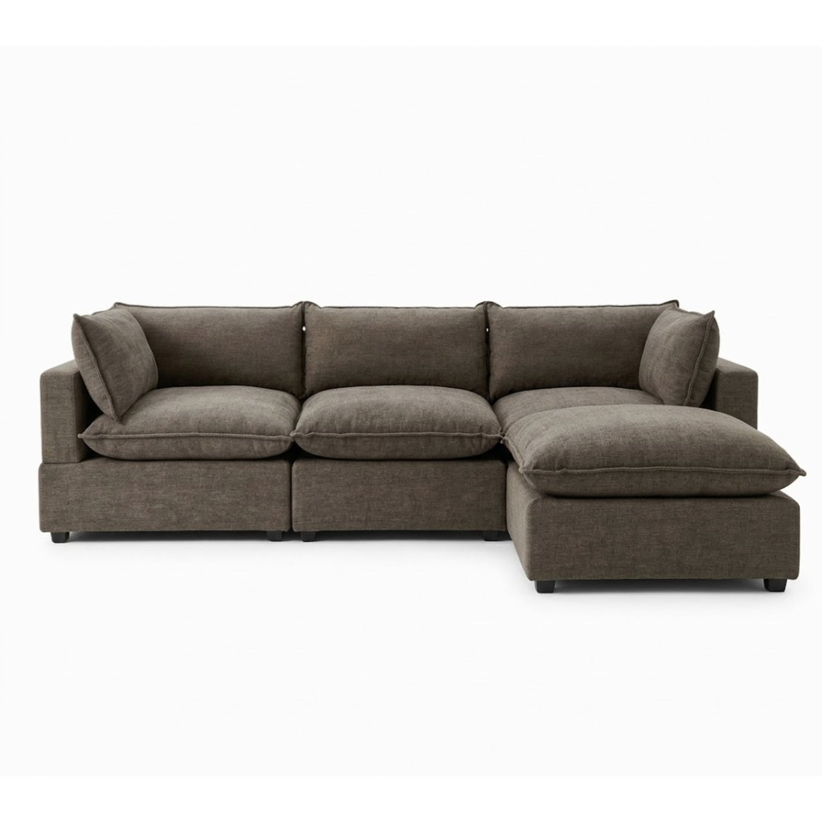 Bellamia Collections Luna Modular 122" Sofa + Ottoman