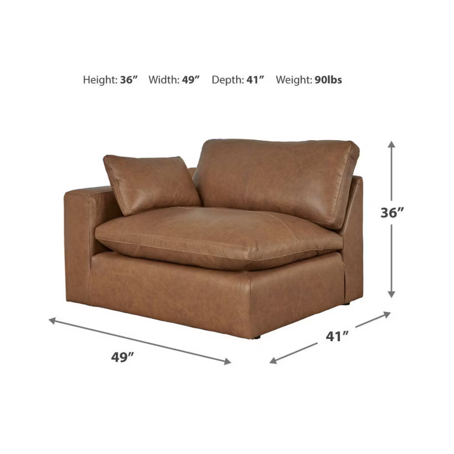 Emilia Modular Left Arm Facing Chair
