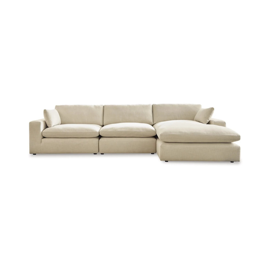 Elyza Modular Right Chaise Sectional in Linen