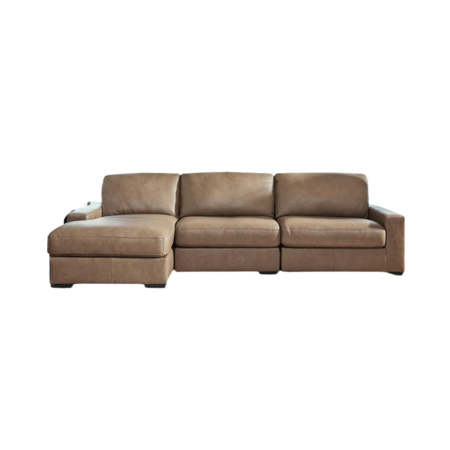 Veronella Modular Left Chaise Sectional in Sahara Leather