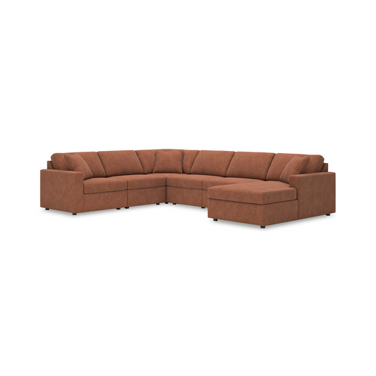 Modmax Modular 6-Piece Sectional with Right Facing Chaise