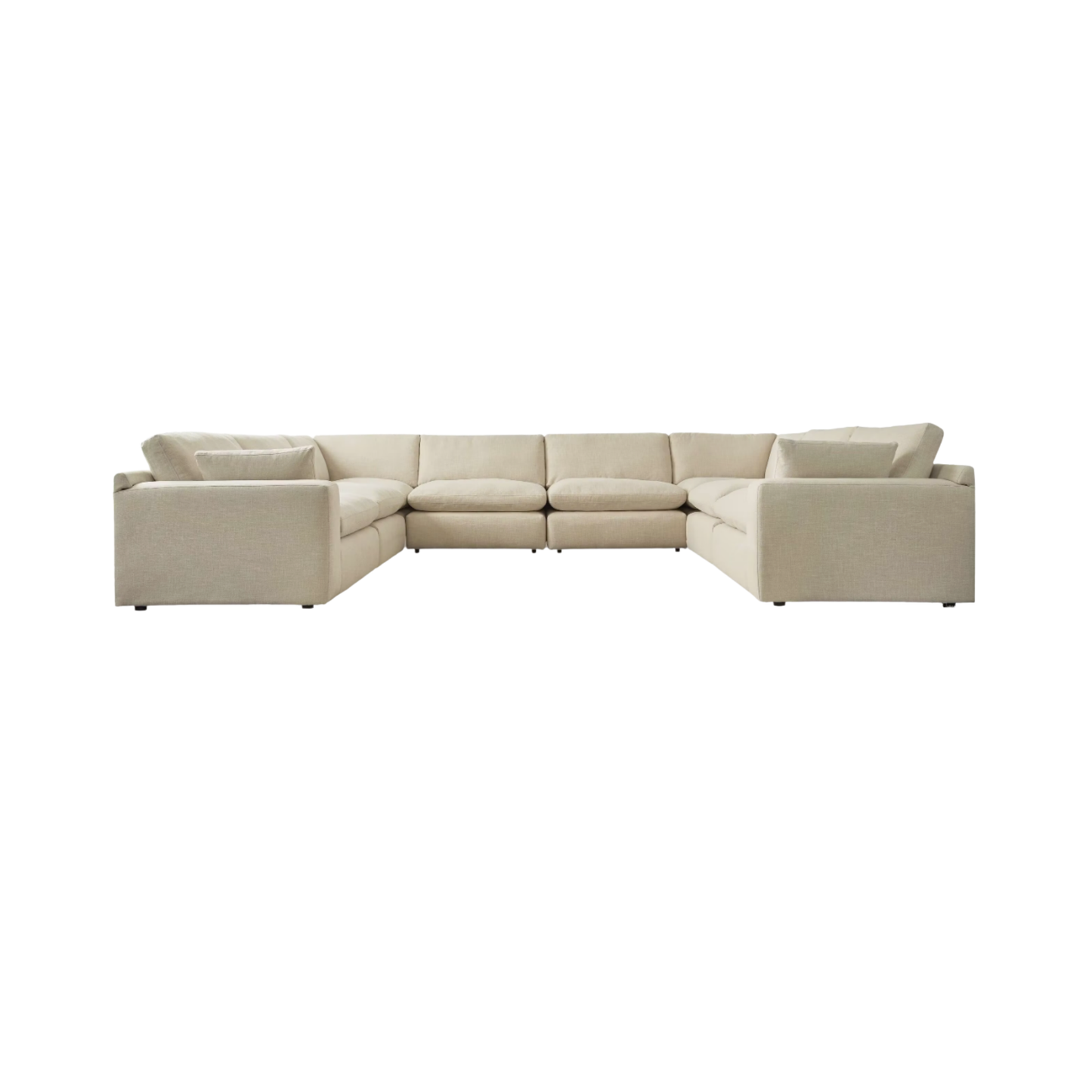 Elyza Modular U-Shaped Sectional in Linen