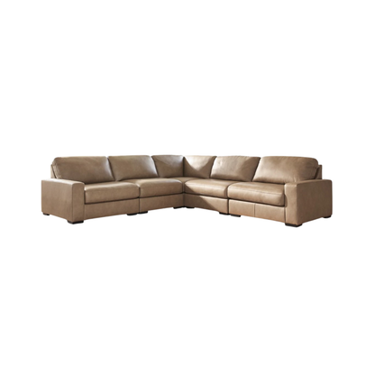 Veronella Modular Corner Sectional in Sahara Leather