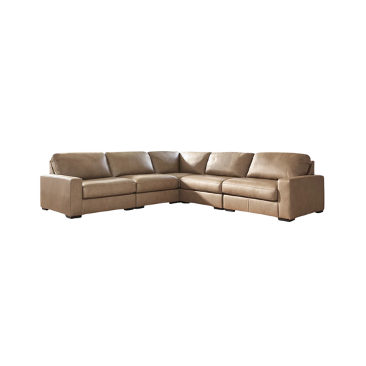 Veronella Modular Corner Sectional in Sahara Leather