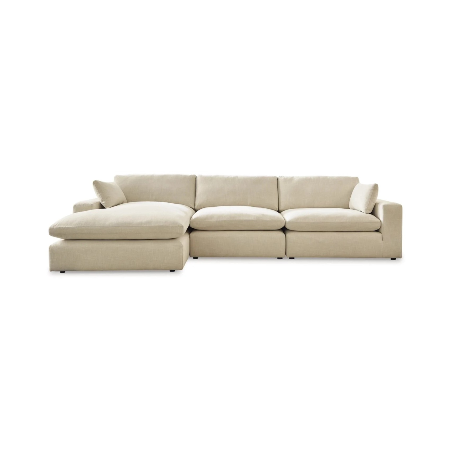 Elyza Left Chaise Modular Sectional in Linen