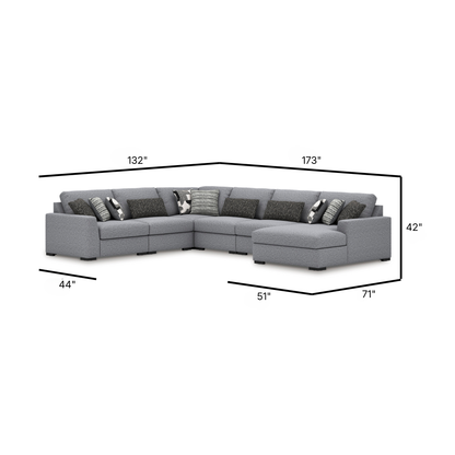 Bealton Modular 6-Piece L-Shape Sectional with Right Facing Chaise