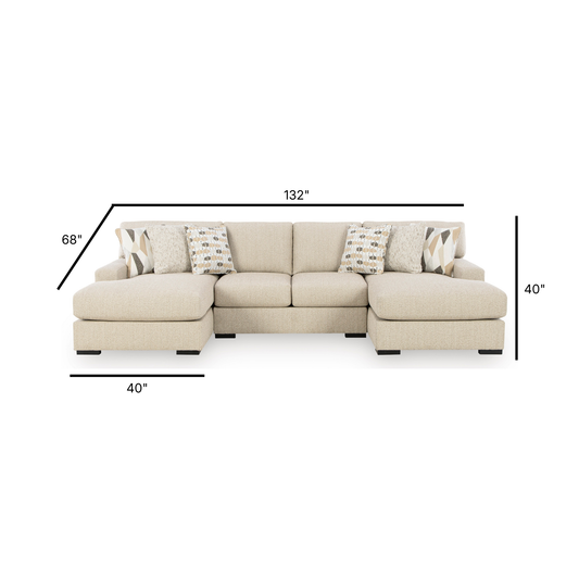 Laurelgrove 3-Piece Double Chaise Long Sectional