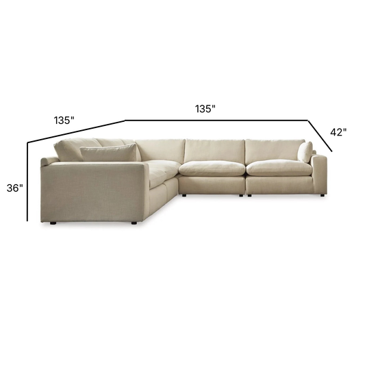 Elyza Modular Corner Sectional in Linen