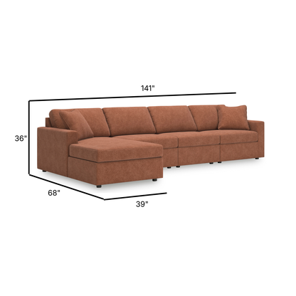 Modmax Modular 4-Piece Left Chaise Sectional