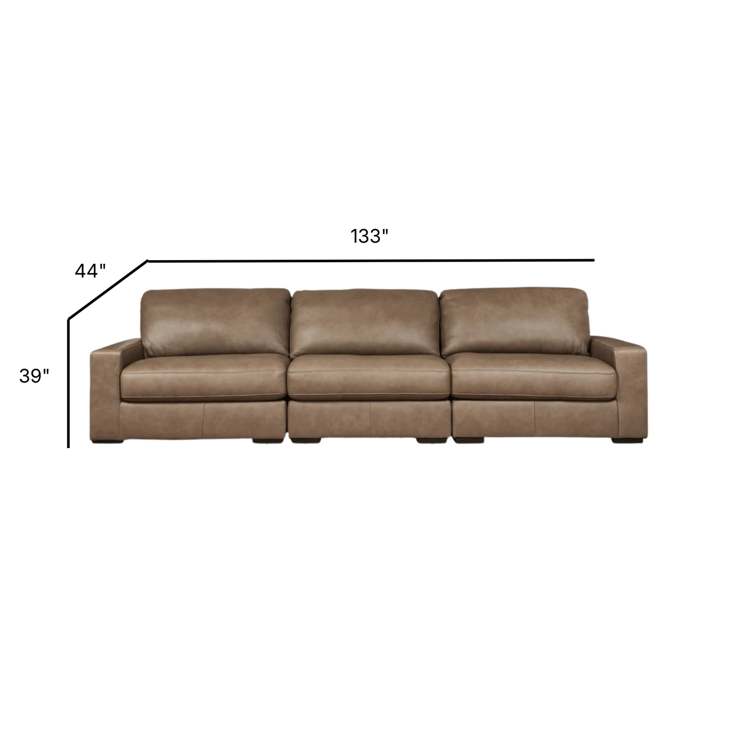 Veronella Modular Sofa in Sahara Leather