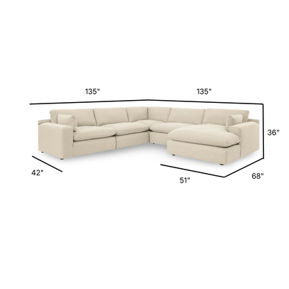 Elyza Modular Corner Sectional with Right Facing Chaise