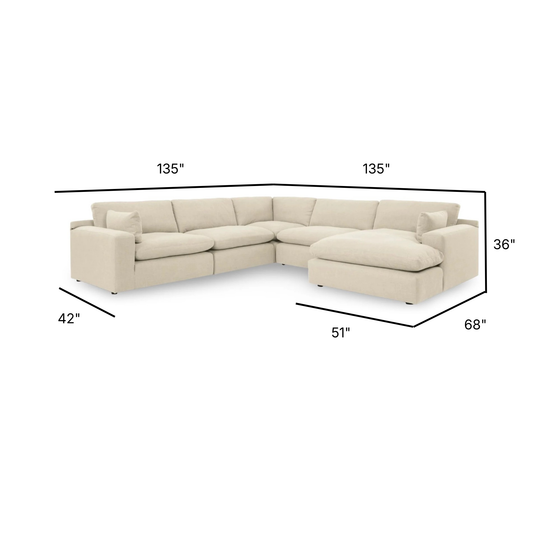 Elyza Modular Corner Sectional with Right Facing Chaise