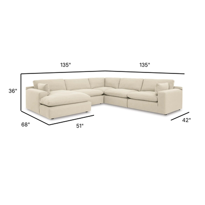 Elyza Modular Corner Sectional with Left Facing Chaise