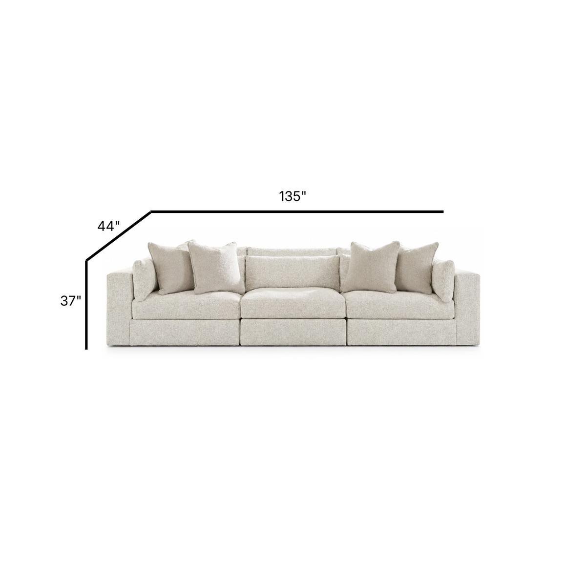 Ashbourne Estate Modular Sofa in Snowstone