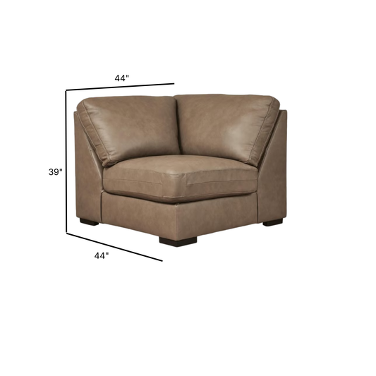Veronella Modular Wedge Piece in Sahara Leather