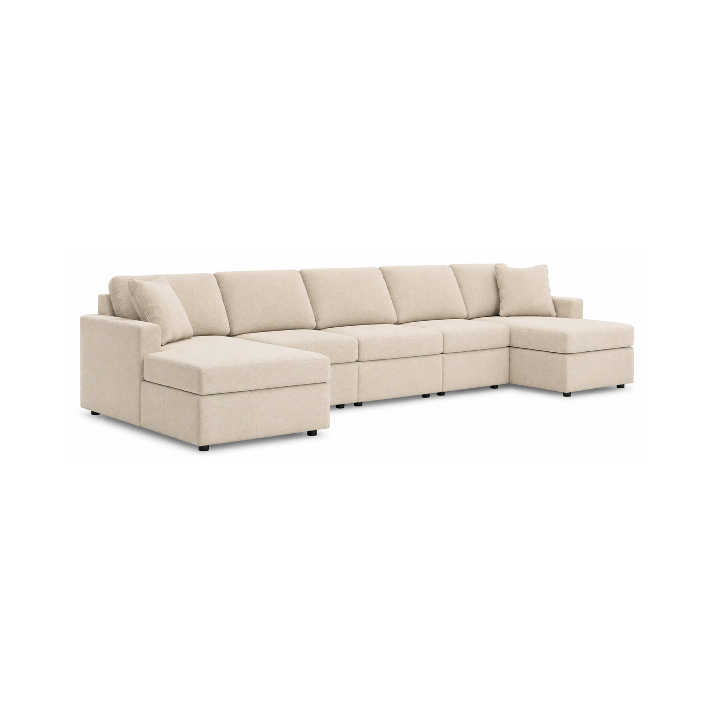 Modmax Modular 5-Piece Double Chaise Sectional