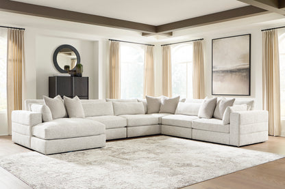 Ashbourne Estate Modular 6-Piece Sectional with Left Facing Chaise in Snowstone