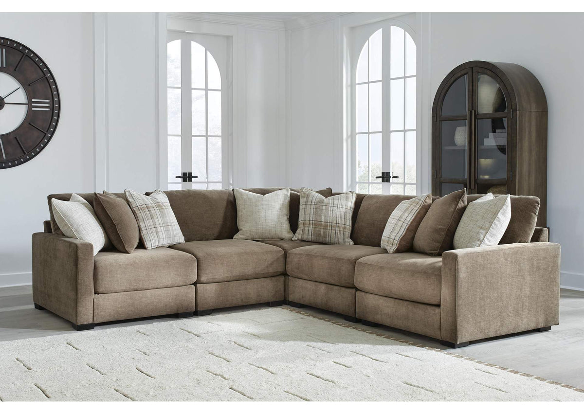 Camellia Court Modular Corner Sectional in Coffee