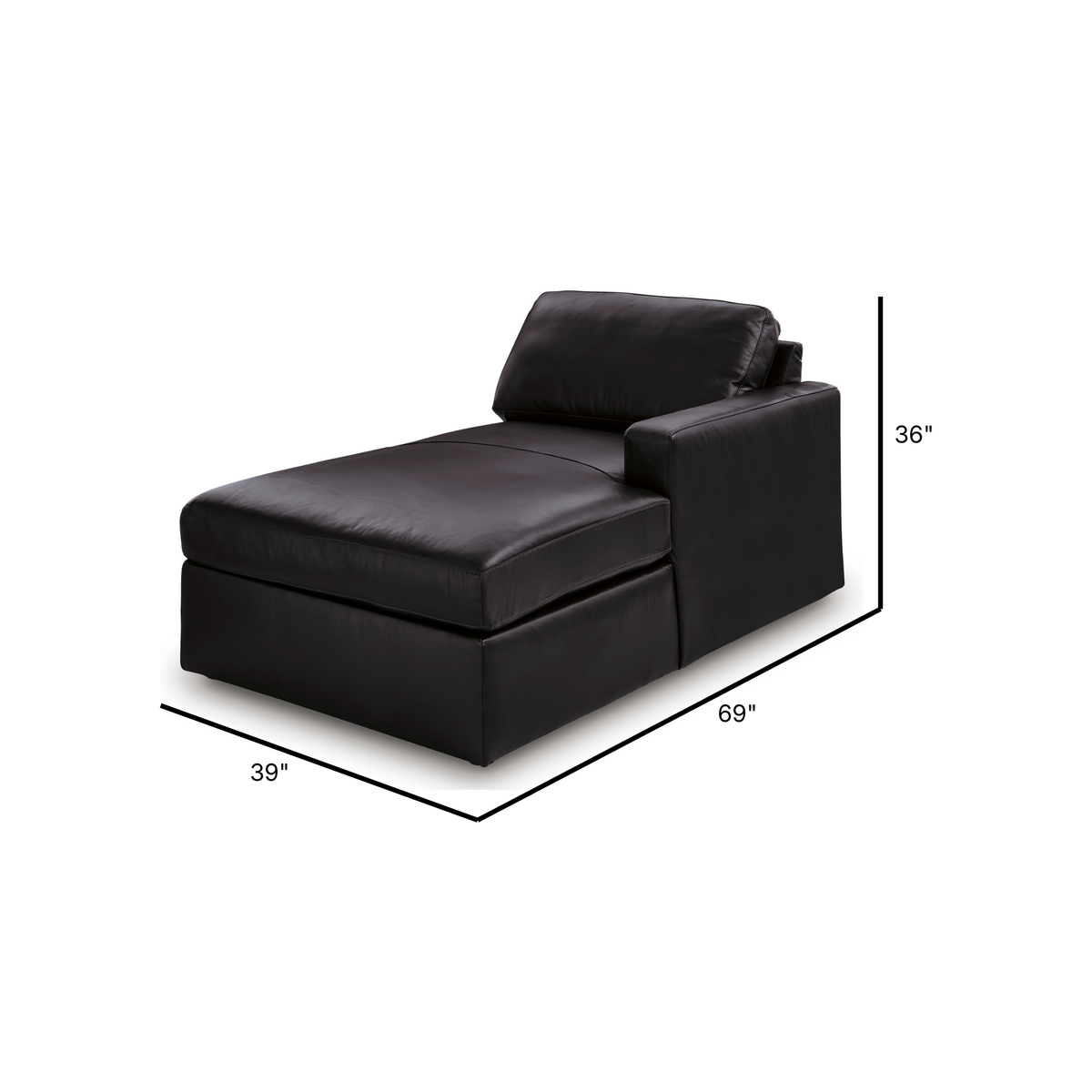 Modmax II Leather Modular Right Arm Facing Chaise