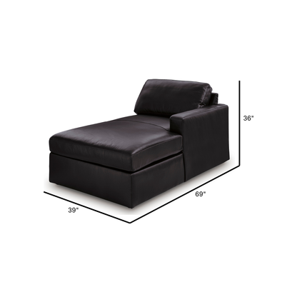 Modmax II Leather Modular Right Arm Facing Chaise