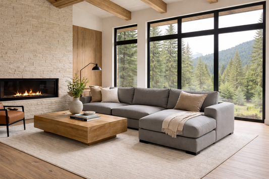 Younger Furniture Winter 2-Piece Sectional Sofa W/ Large Right Facing Chaise