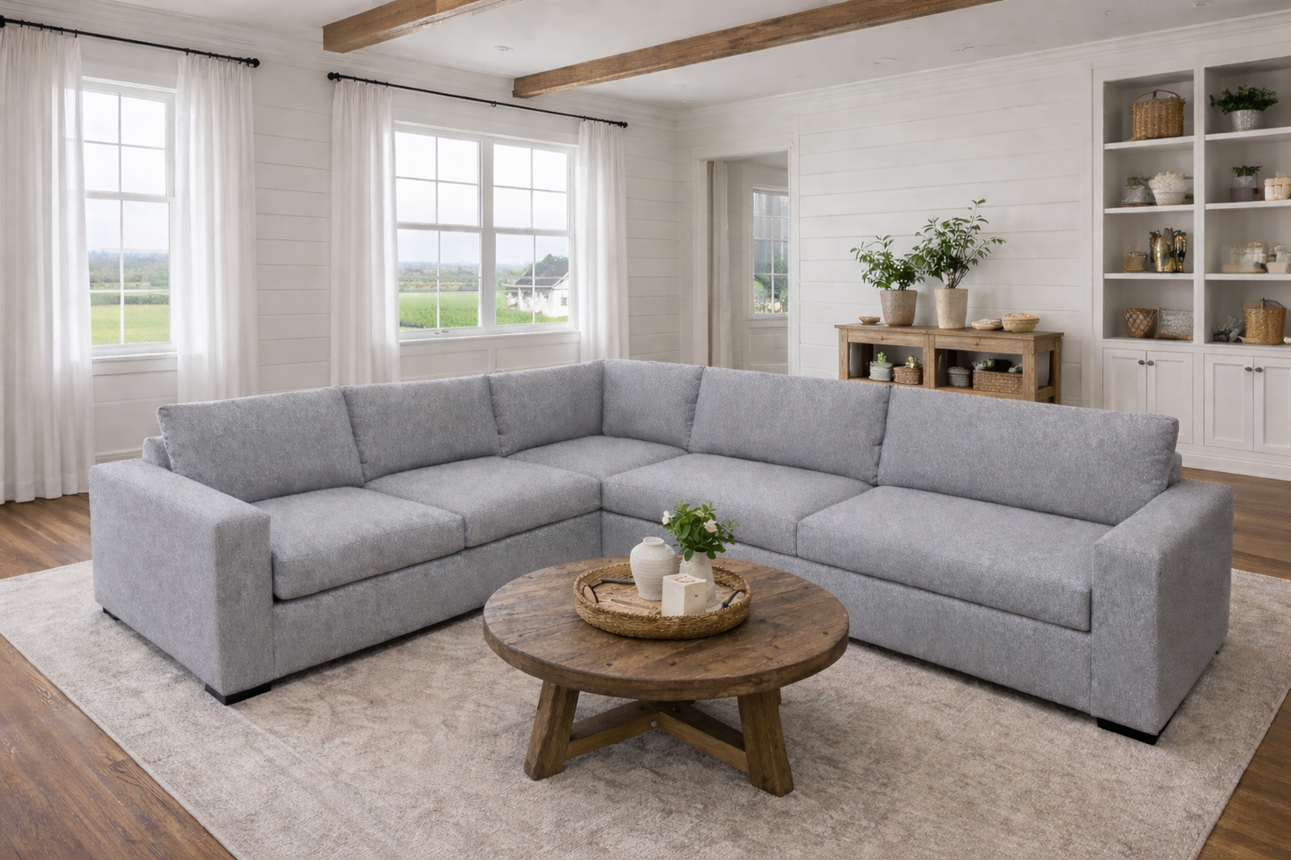 Younger Furniture Grande Wednesday Wide Arm 2-Piece Track Sectional Sofa