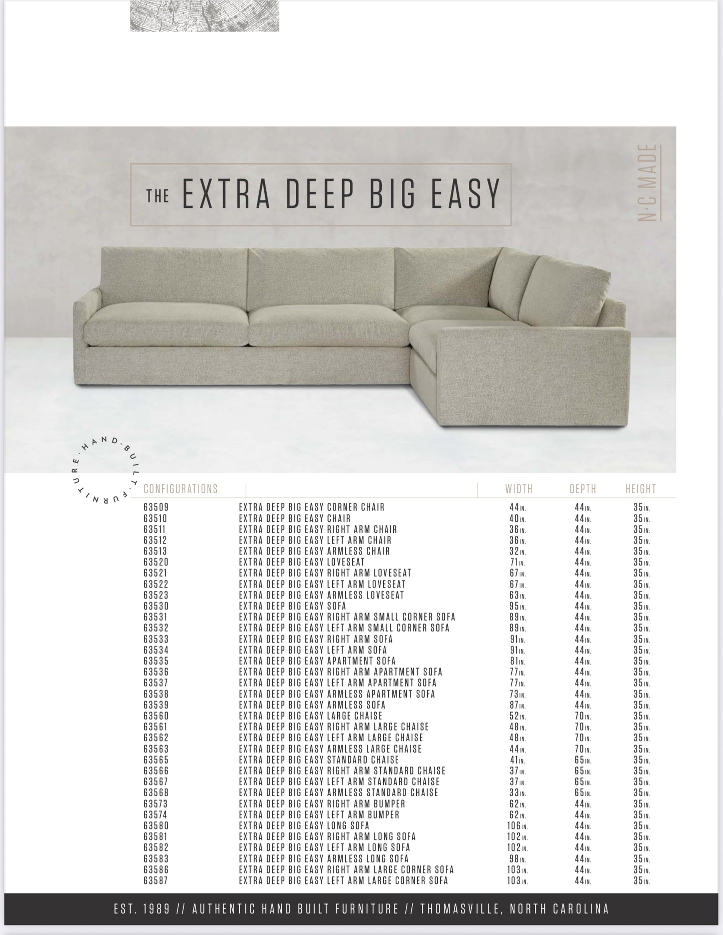 Younger Furniture Big Easy Extra Deep 2-Piece Sectional