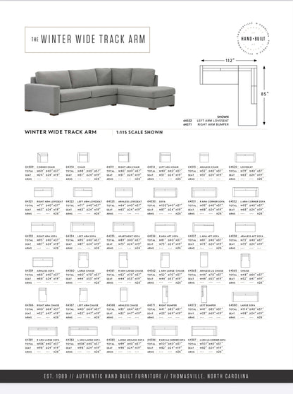 Younger Furniture Winter 2-Piece Sectional Sofa W/ Large Right Facing Chaise