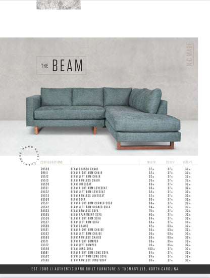 Younger Furniture Beam 2-Piece Sectional Sofa W/Left Arm Chaise