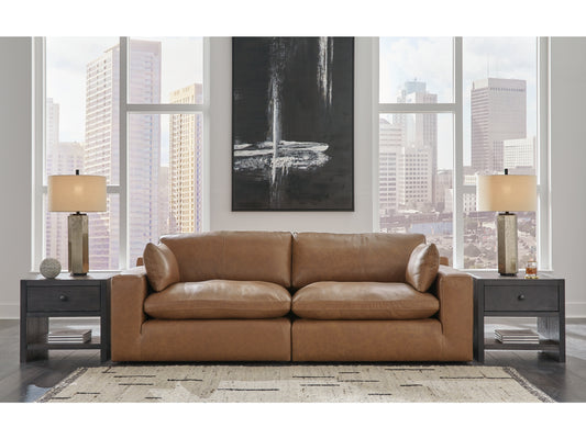 Emilia 2-Piece Leather Modular Sofa