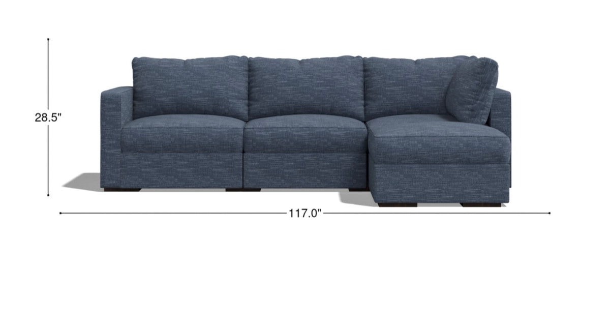Lovesac Open-Box Modular Sectional Sofa 3 Seats 1 storage ottoman