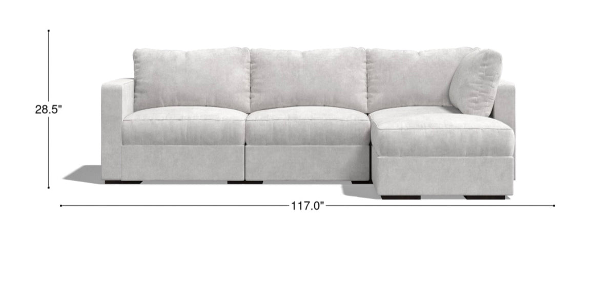 Lovesac Open-Box Modular Sectional Sofa 3 Seats 1 storage ottoman