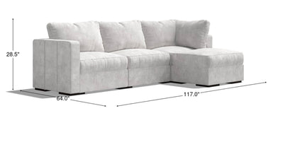 Lovesac Open-Box Modular Sectional Sofa 3 Seats 1 storage ottoman