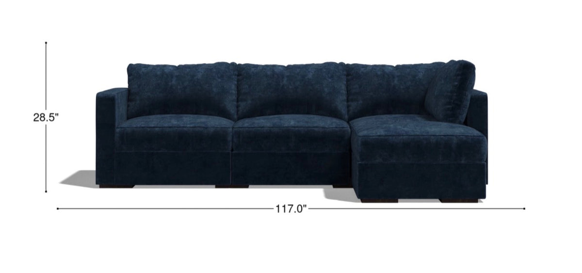 Lovesac Open-Box Modular Sectional Sofa 3 Seats 1 storage ottoman