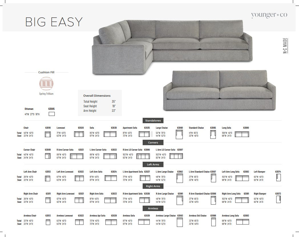 Younger Furniture Big Easy Sofa Collection