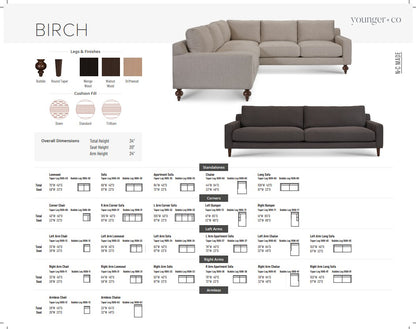 Younger Furniture Birch Sectional Collection