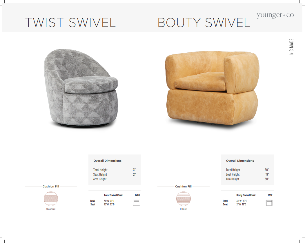 Younger Furniture Bouty Swivel Chair