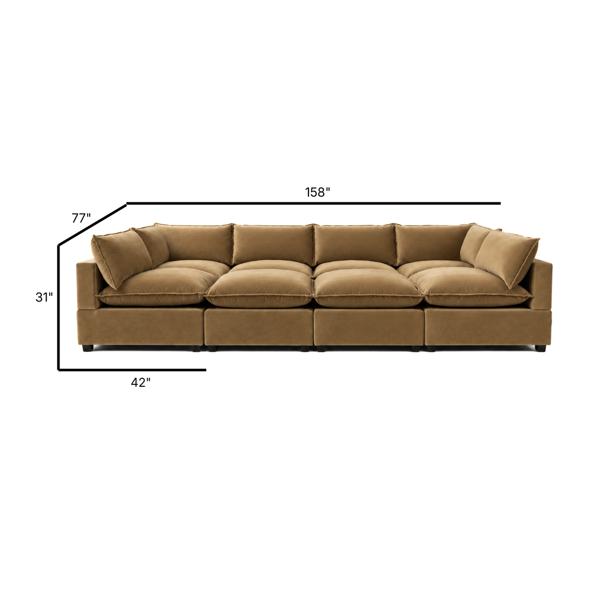 Bellamia Collections Luna Modular Grand Pit Sectional
