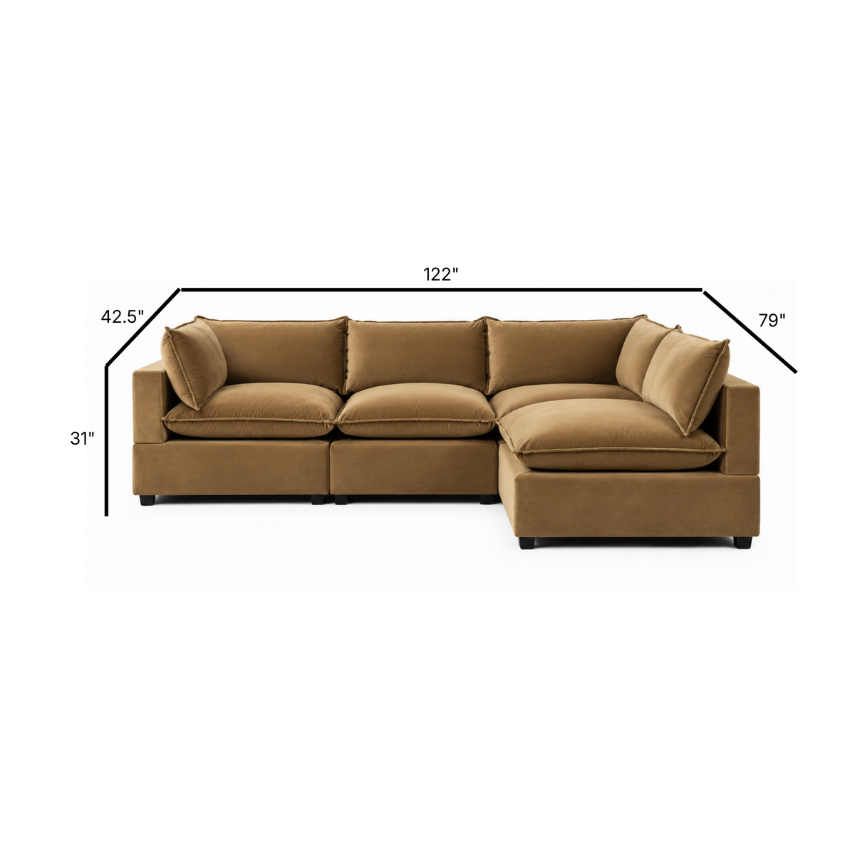 Bellamia Collections Luna L-Shape Sectional