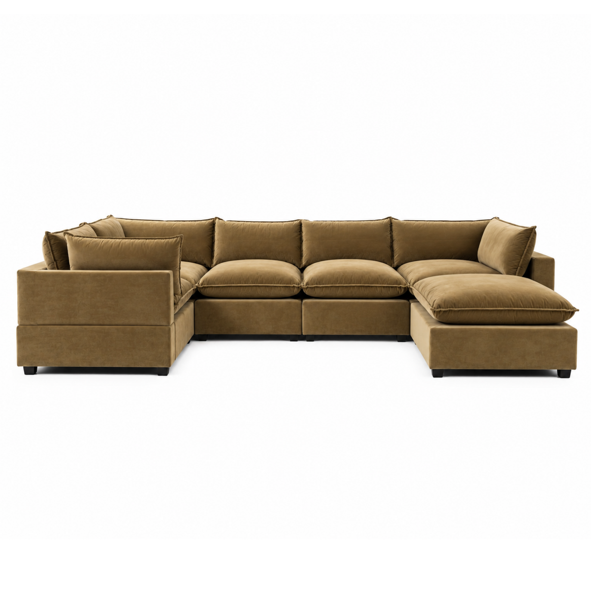 Bellamia Collections Luna Modular Grand Corner Sectional + Ottoman