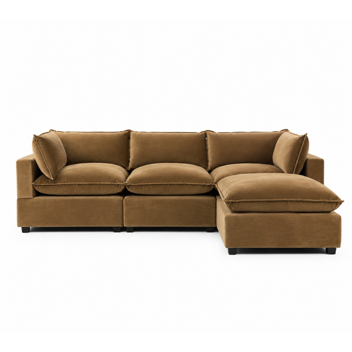 Bellamia Collections Luna Modular 122" Sofa + Ottoman