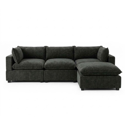 Bellamia Collections Luna Modular 122" Sofa + Ottoman
