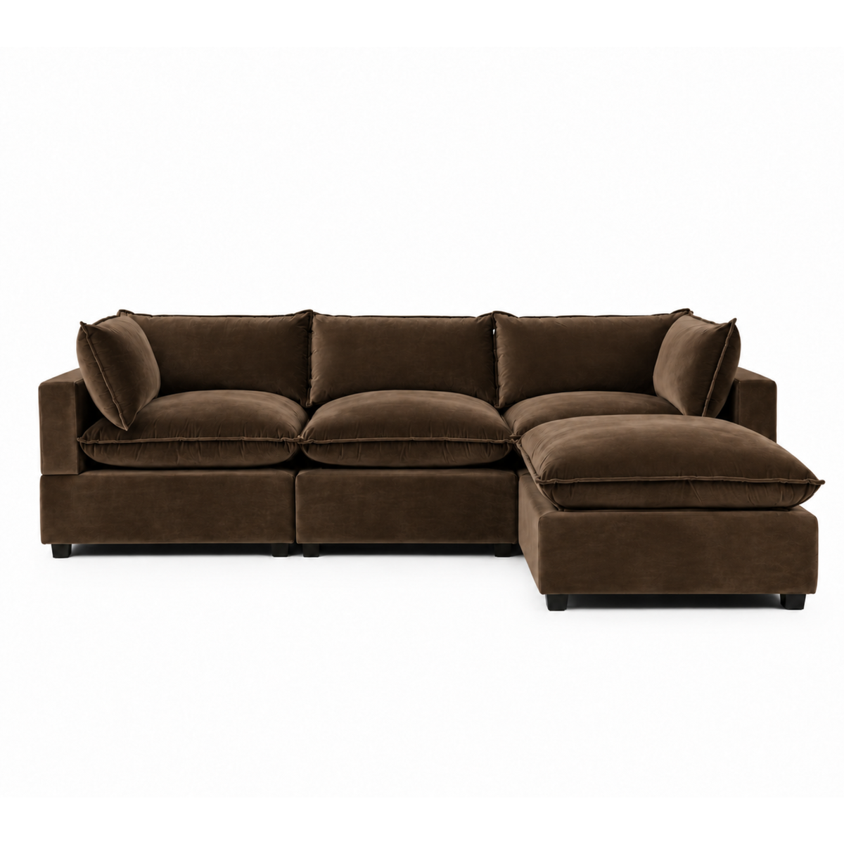 Bellamia Collections Luna Modular 122" Sofa + Ottoman