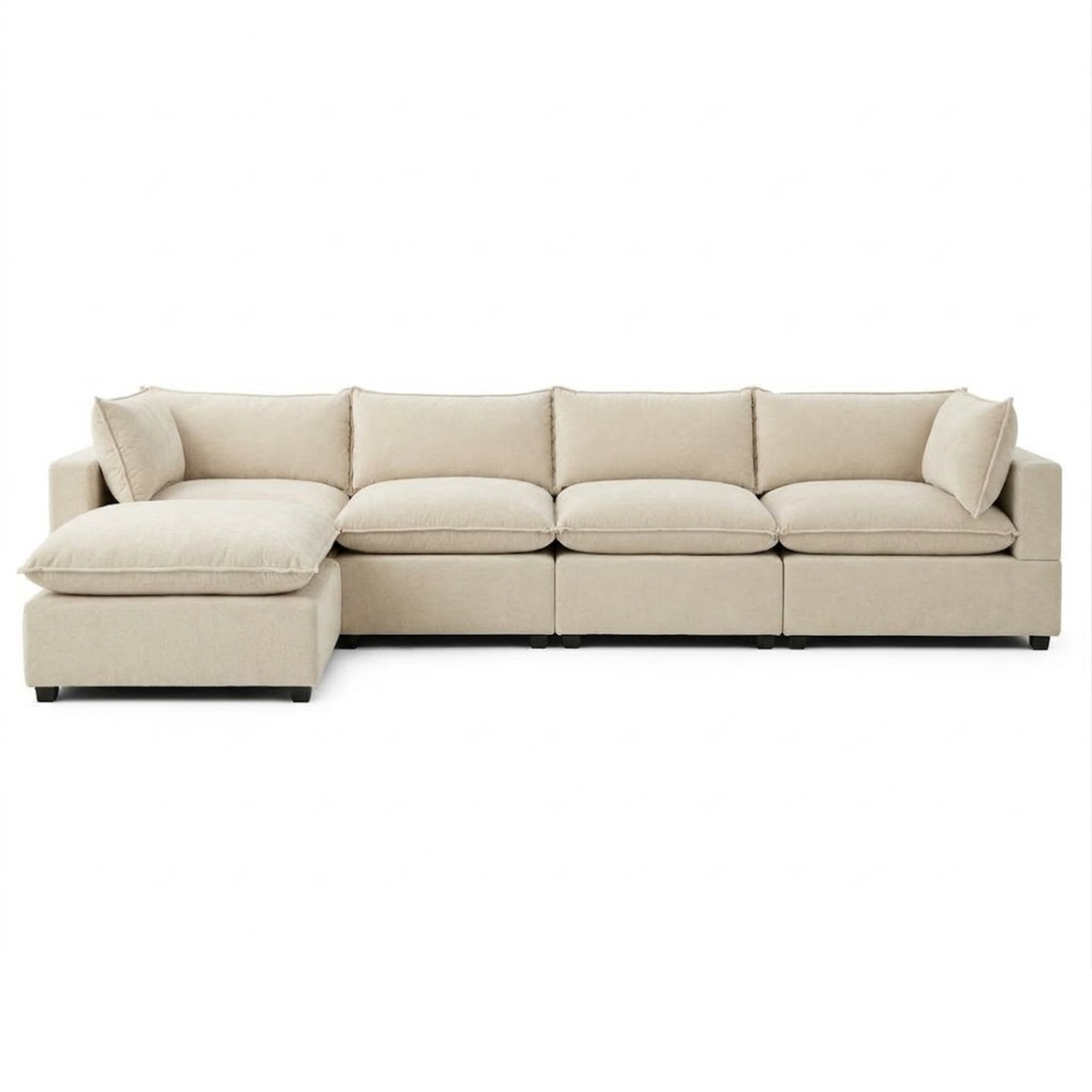 Bellamia Collections Luna Modular 4-Seater Sofa + Ottoman