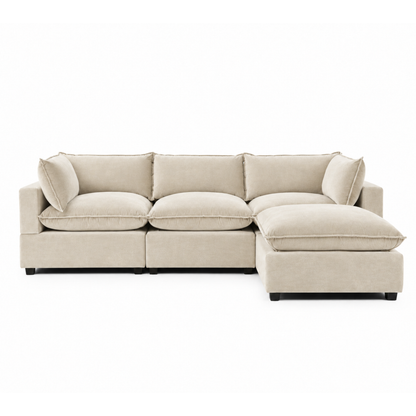Bellamia Collections Luna Modular 122" Sofa + Ottoman