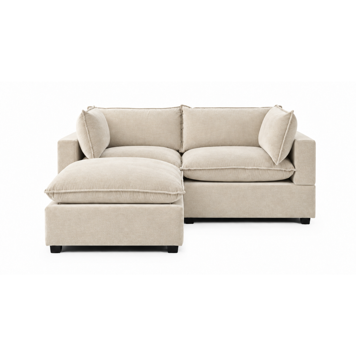 Bellamia Collections Luna Modular 86" Sofa + Ottoman
