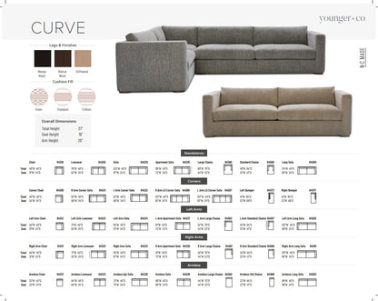 Younger Furniture Curve Sofa Collection